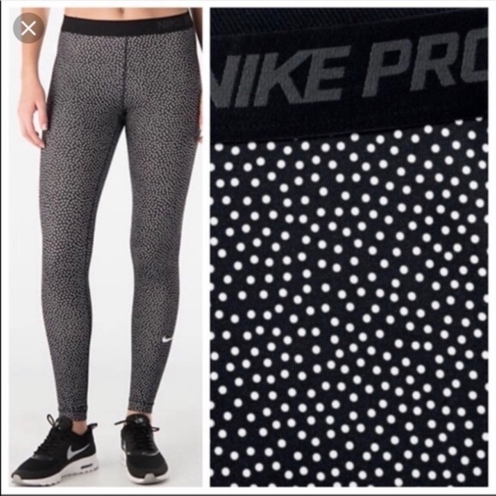 Nike women’s XS pro combat polka dot leggings - Picture 2 of 9